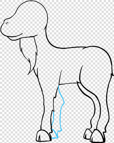 How To Draw A Cartoon Goat In A Few Easy Steps Easy   Outline Images Of Goat Cartoon  HD Png DownloadTransparent PNG