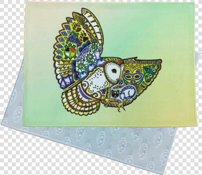 Barn Owl Microfiber Cleaning Cloth Data zoom   cdn   Motif  HD Png DownloadTransparent PNG