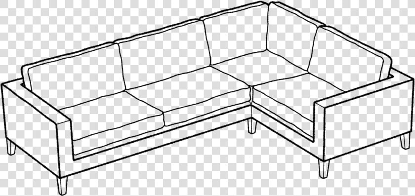 Transparent Back Of Couch Clipart   L Shaped Sofa Drawing Easy  HD Png DownloadTransparent PNG