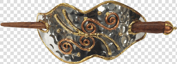 Scrollwork Stick Barrette   Brass  HD Png DownloadTransparent PNG