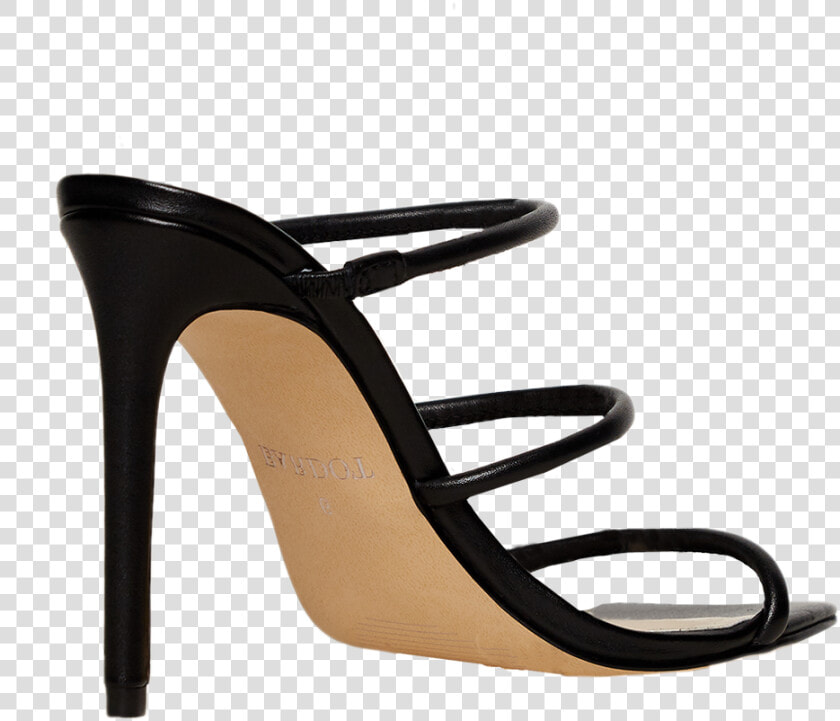 Tri Leather Strap Heel In Colour Meteorite   Basic Pump  HD Png DownloadTransparent PNG