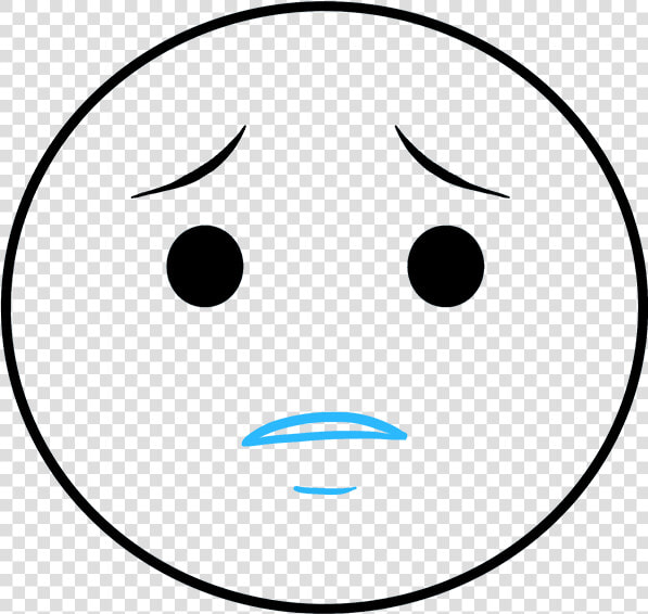 How To Draw Crying Emoji   Draw A Crying Face  HD Png DownloadTransparent PNG