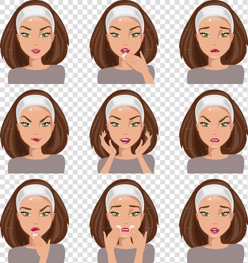 Transparent Emotions Png   Face Emotions For Women  Png DownloadTransparent PNG