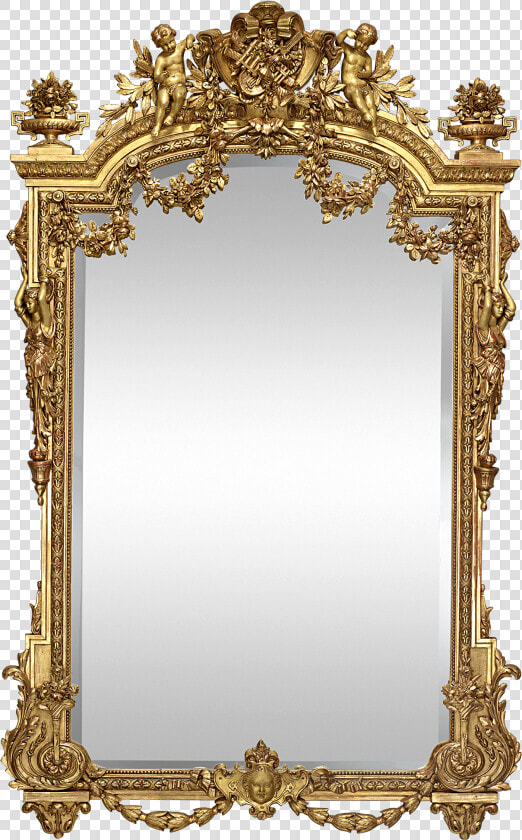 Transparent Antique Mirror Png   Gold Napoleon Mirrors  Png DownloadTransparent PNG