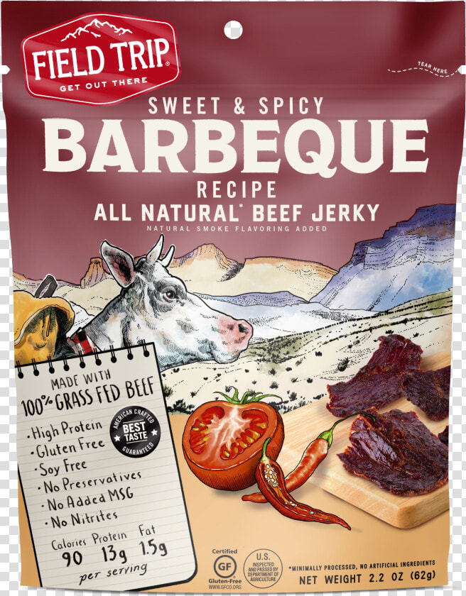 Field Trip Sweet And Spicy Bbq Jerky  HD Png DownloadTransparent PNG