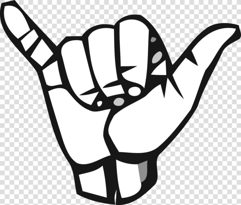 Shaka Drawing Symbol   Hate You Hand Sign  HD Png DownloadTransparent PNG