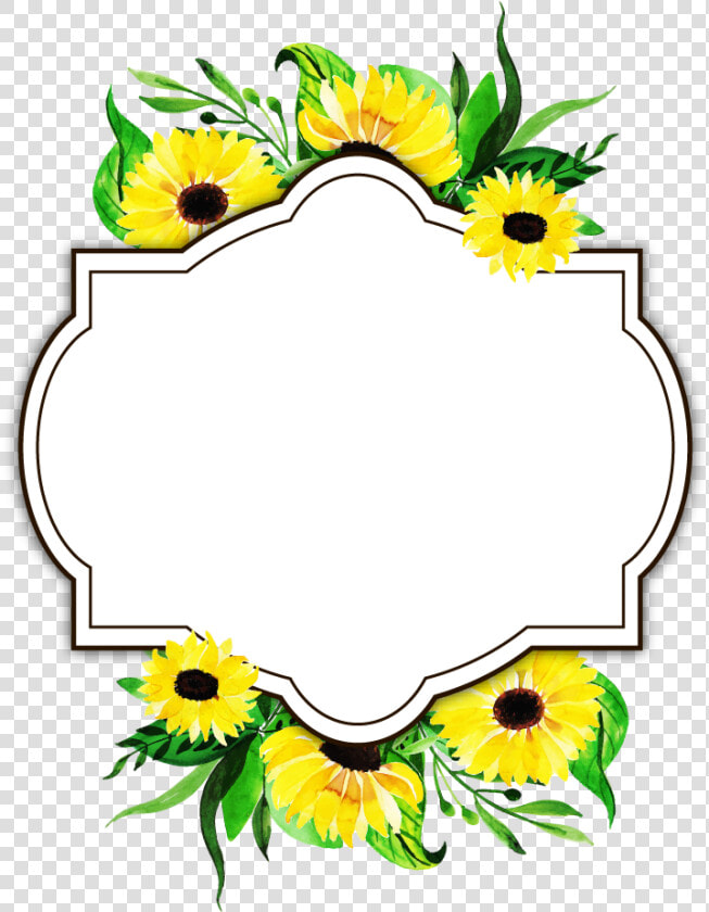 Free Png Floral Frame   Wedding Frame Png Sunflower  Transparent PngTransparent PNG