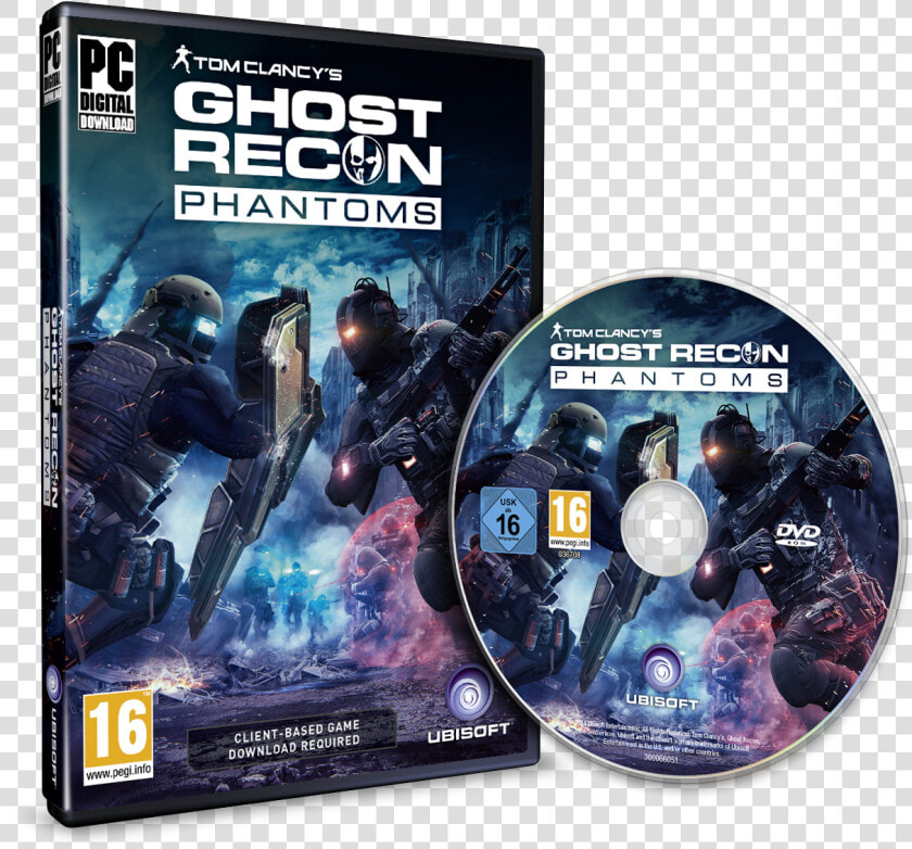 Grp Pc 3d Dvd Uk   Ghost Recon Phantoms Pc Cover  HD Png DownloadTransparent PNG