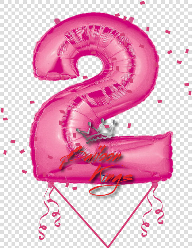 Pink Number   Number 2 Balloon Png  Transparent PngTransparent PNG