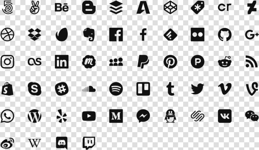 Black Social Media Icons For Email Signature  HD Png DownloadTransparent PNG