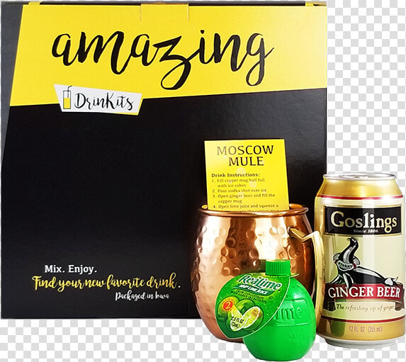 Goslings Ginger Beer Moscow Mule Kit By Drinkits   Drink  HD Png DownloadTransparent PNG