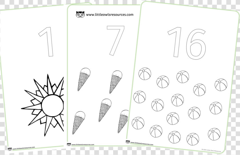 1 20 Summer Counting Colouring Cover   Paper  HD Png DownloadTransparent PNG