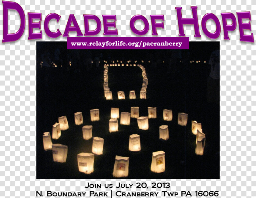 2013 Relay For Life  Decade Of Hope  HD Png DownloadTransparent PNG