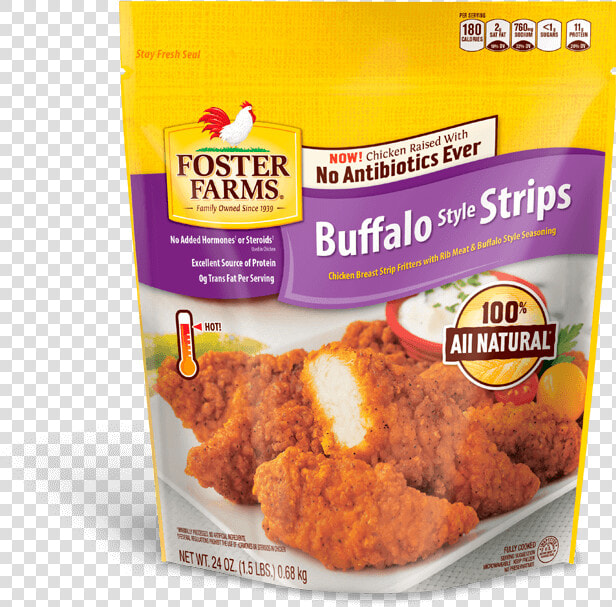 Buffalo Style Strips   Foster Farms Chicken Patties  HD Png DownloadTransparent PNG