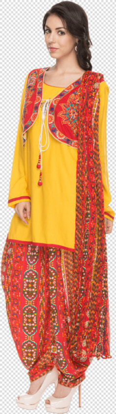 Womens Printed Kurta Jacket And Patiala Set  HD Png DownloadTransparent PNG