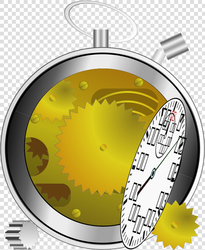 Circle yellow stopwatch   Broken Watch Clipart  HD Png DownloadTransparent PNG