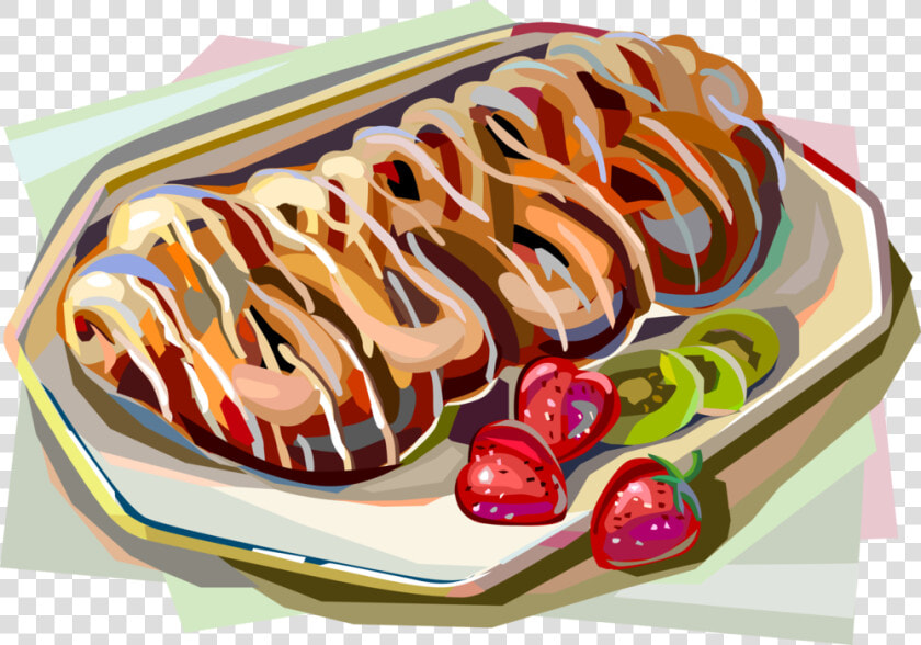 Vector Illustration Of Danish Sweet Dessert Baking   Danish Clipart  HD Png DownloadTransparent PNG