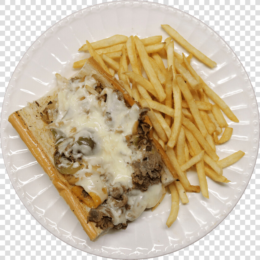 Joey S Red Hots Philly Cheesesteak Sandwich   French Fries  HD Png DownloadTransparent PNG