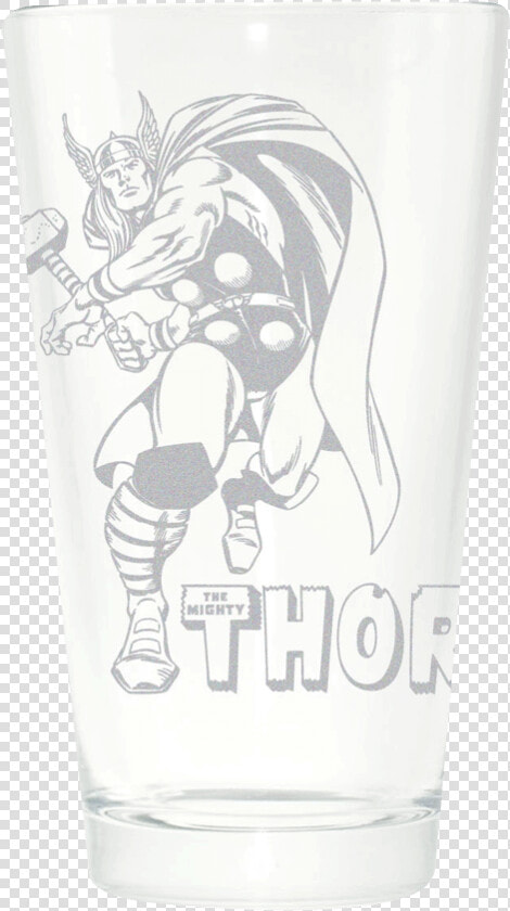 Thor Etched Pint Glass   Classic Thor Comic  HD Png DownloadTransparent PNG