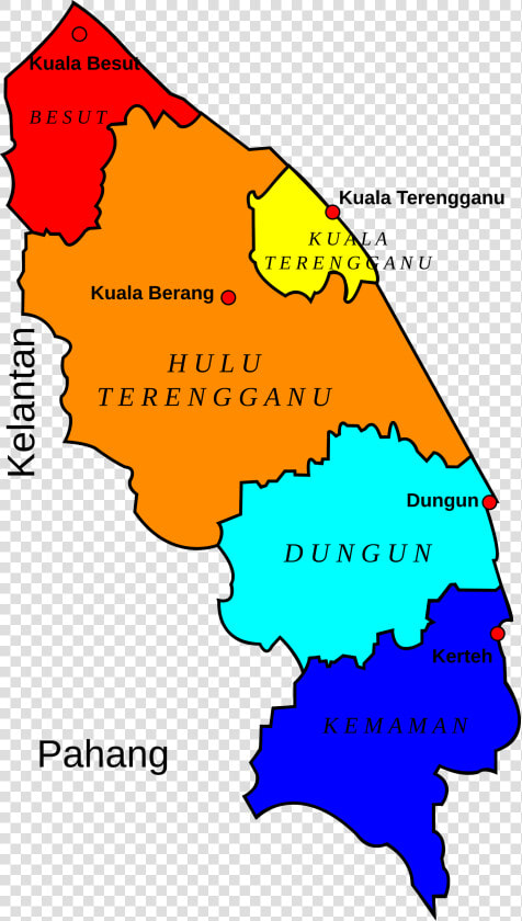 Map Of Terengganu  Malaysia Clip Arts   Kuala Terengganu Map Png  Transparent PngTransparent PNG