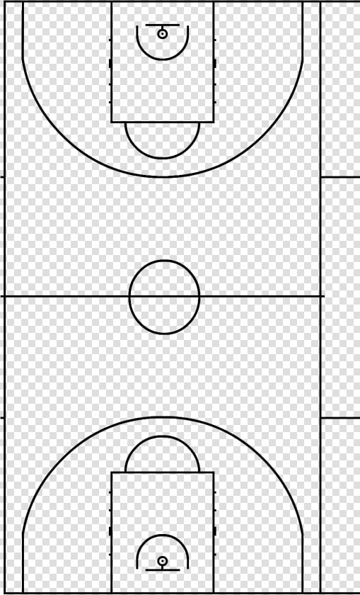 Terrain Basket Png   Fiba Basketball Half Court  Transparent PngTransparent PNG