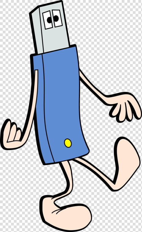 Usb Stick  Legs  Walking  Cartoon  Flash Drive   Usb Cartoon Png  Transparent PngTransparent PNG