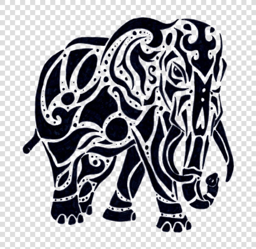 African Elephant Indian Elephant Polynesia Tattoo   Indian Elephant Symbol Transparent  HD Png DownloadTransparent PNG