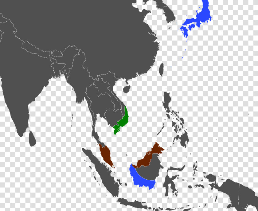 Sea Political Map   Asian Pacific Map Png  Transparent PngTransparent PNG