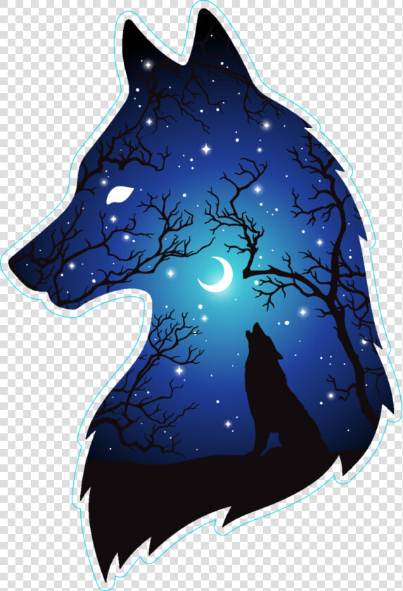 Transparent Wolf And Moon Clipart   Wolf And Moon  HD Png DownloadTransparent PNG