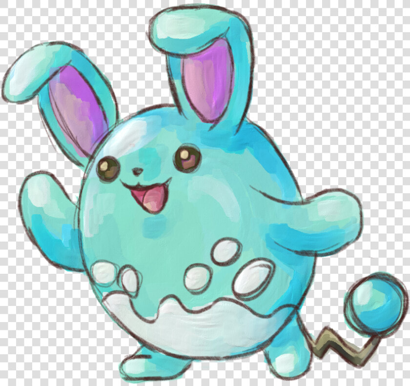 Azumarill Speedpaint   Cartoon  HD Png DownloadTransparent PNG