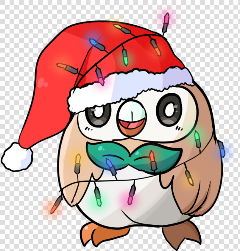 Pokemon Rowlet Christmas Freetoedit   Christmas Pokemon Png  Transparent PngTransparent PNG