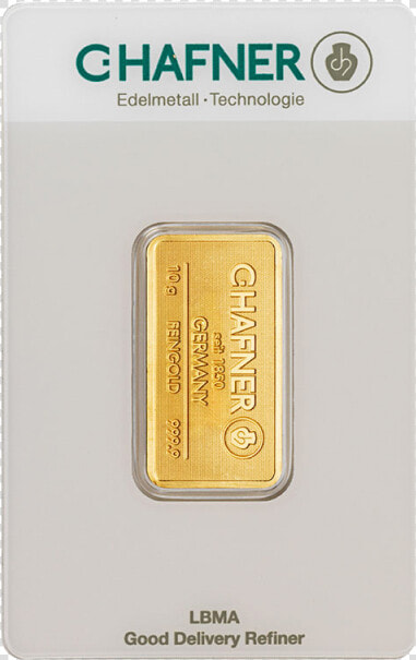 10g Hafner Gold Bar  front    Silver  HD Png DownloadTransparent PNG