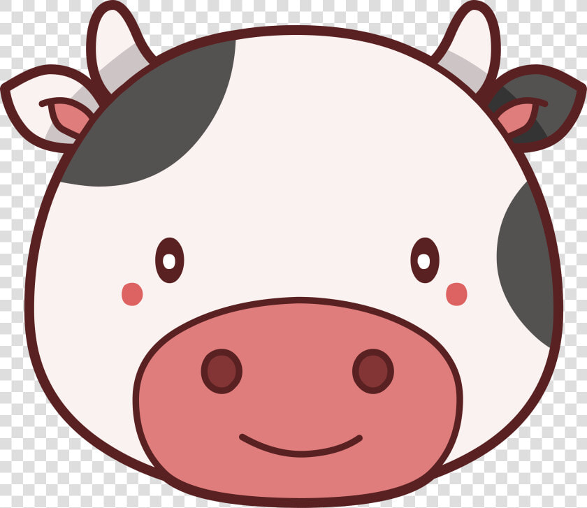 Transparent Cow Face Clipart   การ์ตูน วัว น่า รัก  HD Png DownloadTransparent PNG