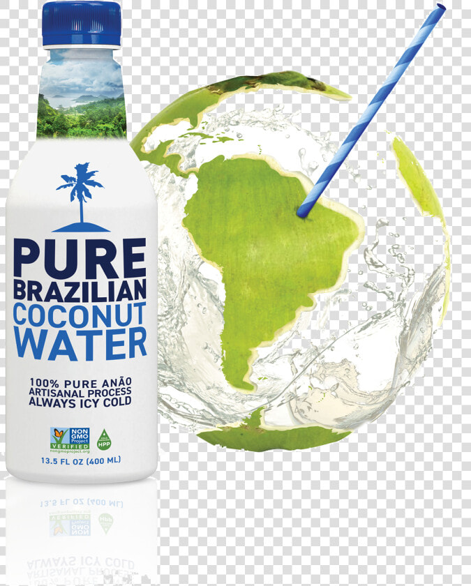 Transparent Coconut Water Png   Pure Brazilian Coconut Water  Png DownloadTransparent PNG