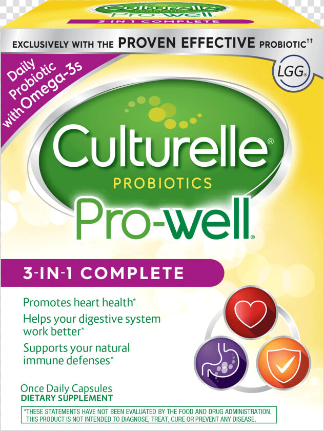 Culturelle® Probiotics Pro Well® 3 In 1 Complete   Culturelle 3 In 1  HD Png DownloadTransparent PNG