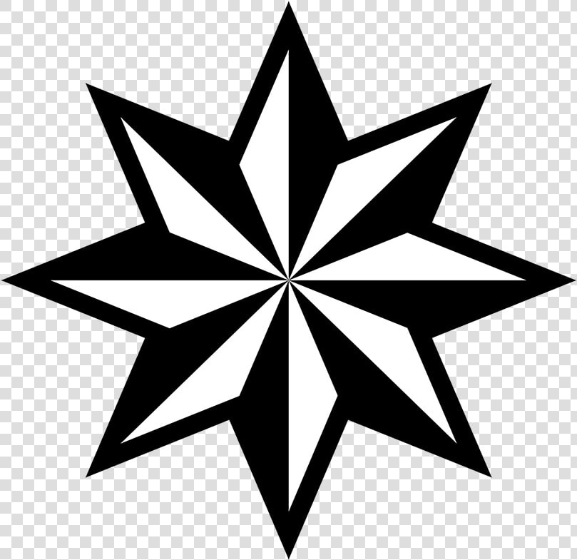 Black Stars Clipart Free   8 Point Star Vector  HD Png DownloadTransparent PNG