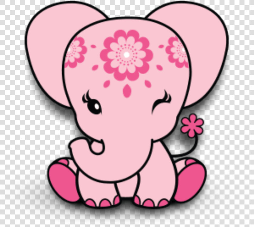 Cute Pink Elephant   Png Download   Pink Baby Elephant Cartoon  Transparent PngTransparent PNG