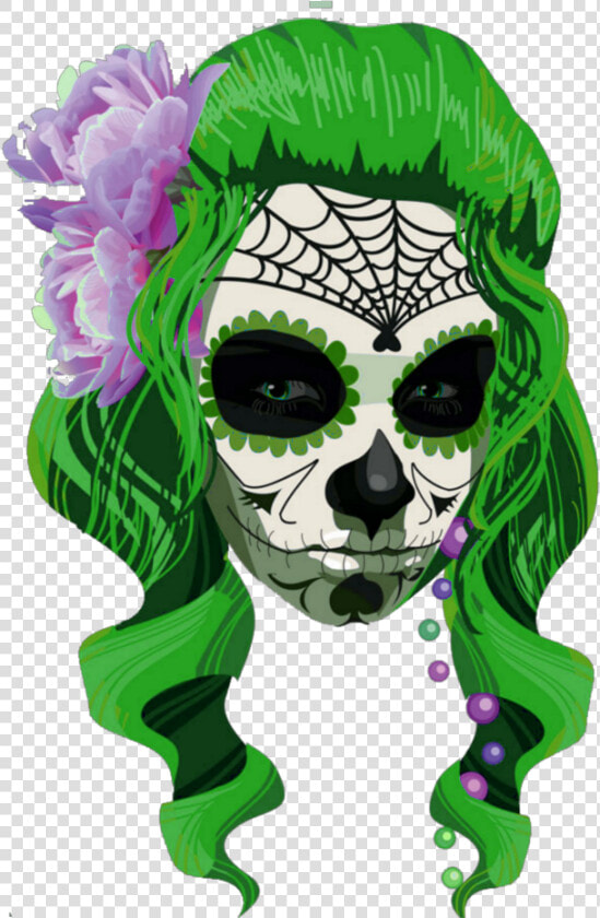 Transparent Girl Skull Clipart   Dibujo Imagenes De Catrinas  HD Png DownloadTransparent PNG