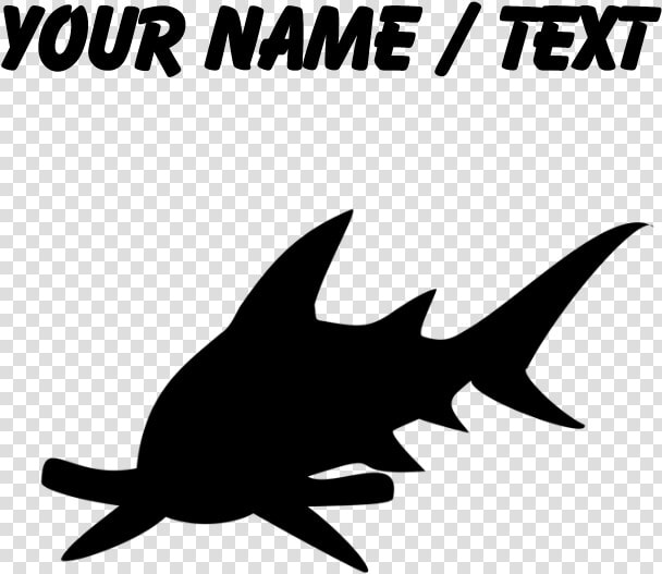 Custom Hammerhead Shark Silhouette Laptop Skins  HD Png DownloadTransparent PNG