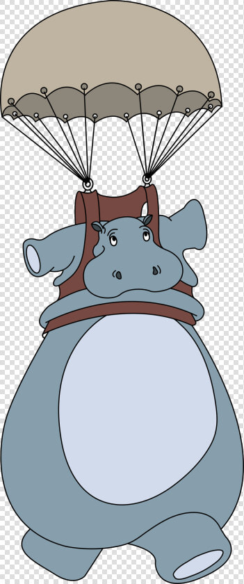 Parachutehippofinal   Parachute Hippopotamus  HD Png DownloadTransparent PNG