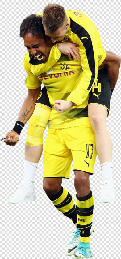 Pierre emerick Aubameyang  amp  Marco Reus Render   Aubameyang Marco Reus 2018  HD Png DownloadTransparent PNG