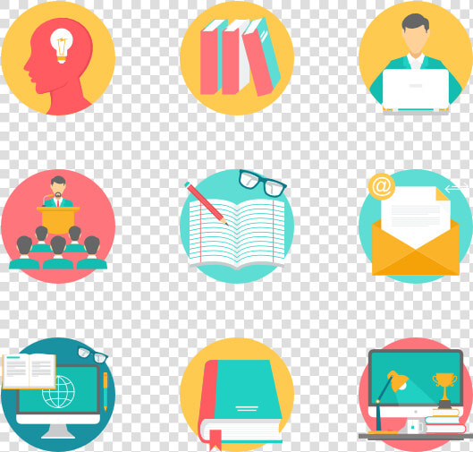 Clip Art Educational Vector Free   Free Education Icons  HD Png DownloadTransparent PNG