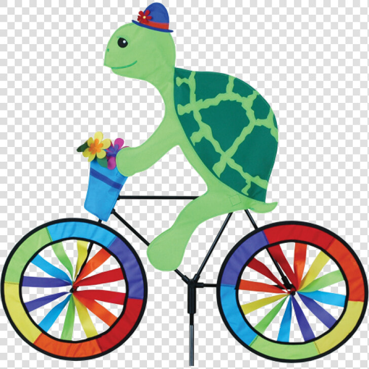 Image Of Turtle On A Bicycle bike Spinner   Turtle Bike  HD Png DownloadTransparent PNG