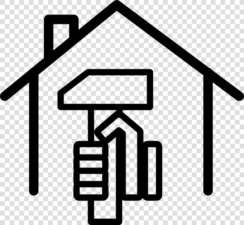 Hammer In A Hand Inside A House Comments   Painting House Clip Art  HD Png DownloadTransparent PNG