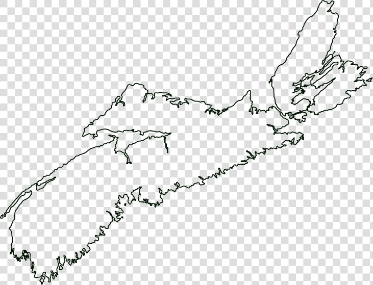 Nova Scotia   Nova Scotia Map Outline  HD Png DownloadTransparent PNG