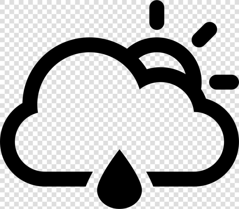 Cloud With Sun And A Raindrop   Iconos De Clima Png  Transparent PngTransparent PNG