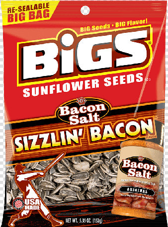 Bigs Bacon Salt Sizzlin Bacon Sunflower Seed    Old Bay Sunflower Seeds  HD Png DownloadTransparent PNG