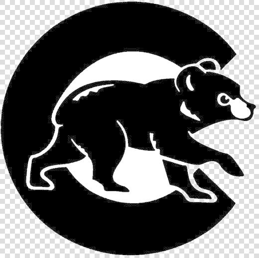 Chicago Cubs Emblem Clip Art Black And White Ideas   Black Chicago Cubs Logo  HD Png DownloadTransparent PNG