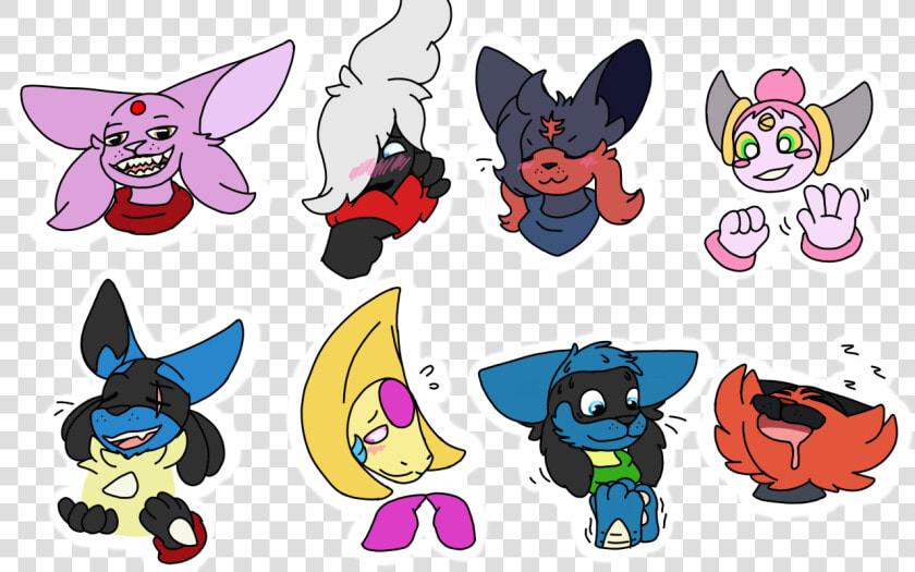 A Batch Of A World Of Nightmares Character Expressions    Cartoon  HD Png DownloadTransparent PNG