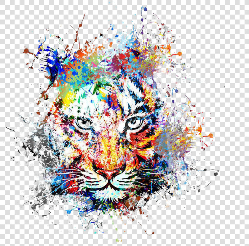 Tiger Art Abstract Painting Png Free Photo   Abstract Painting Png  Transparent PngTransparent PNG